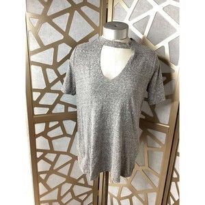 MOD REF WOMEN SHORT SHEEVE T SHIRT TOP SIZE SMALL GRAY